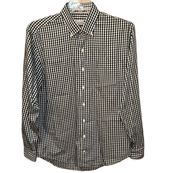 Men's Peter Millar Crown Soft Button Down Plaid Dress Shirt‎ Size Large - Picture 1 of 5